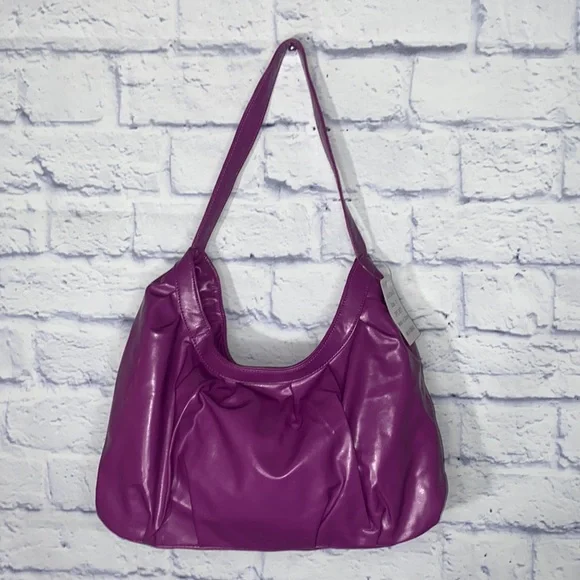 Y2K Purple 2pc Puffer Shoulder Bag Purse✨NWT - Picture 1 of 7